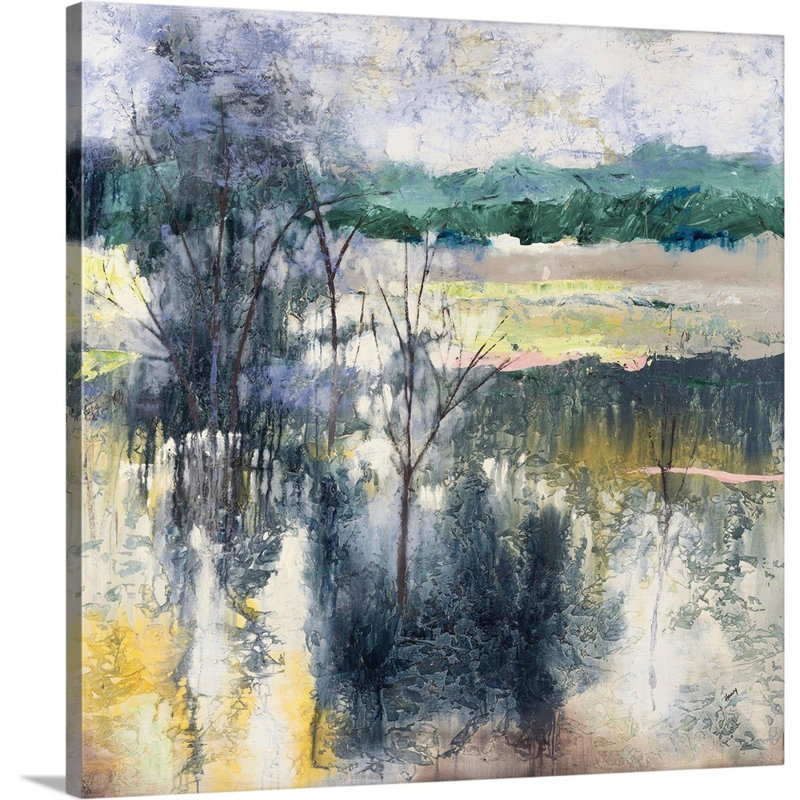 « cerf run », peinture sur toile, Toile tendue, H 30 po x l 30 po x p 1,25 po