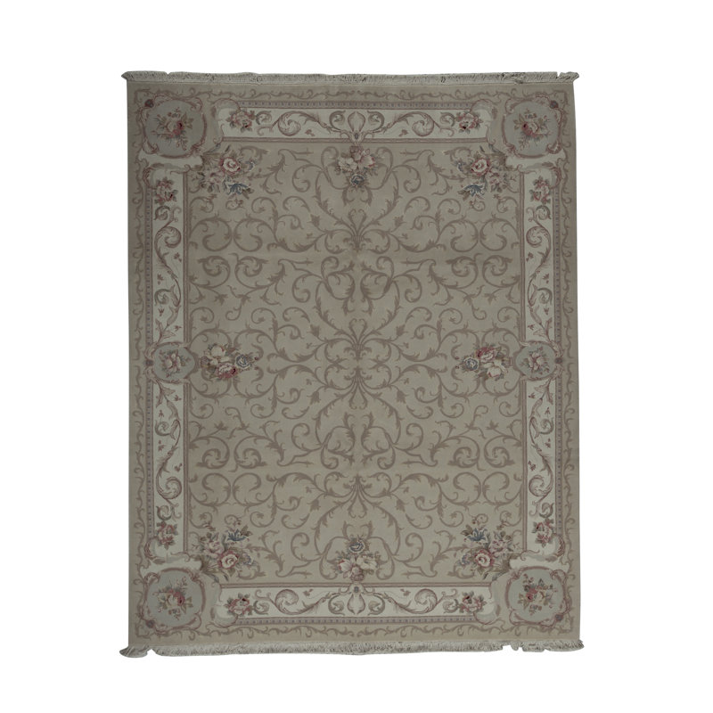 Hand-Knotted High-Quality Gray Area Rug