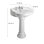 Lavabo de salle de bain ovale en porcelaine vitrifiée avec trop-plein 35,5 Vicki