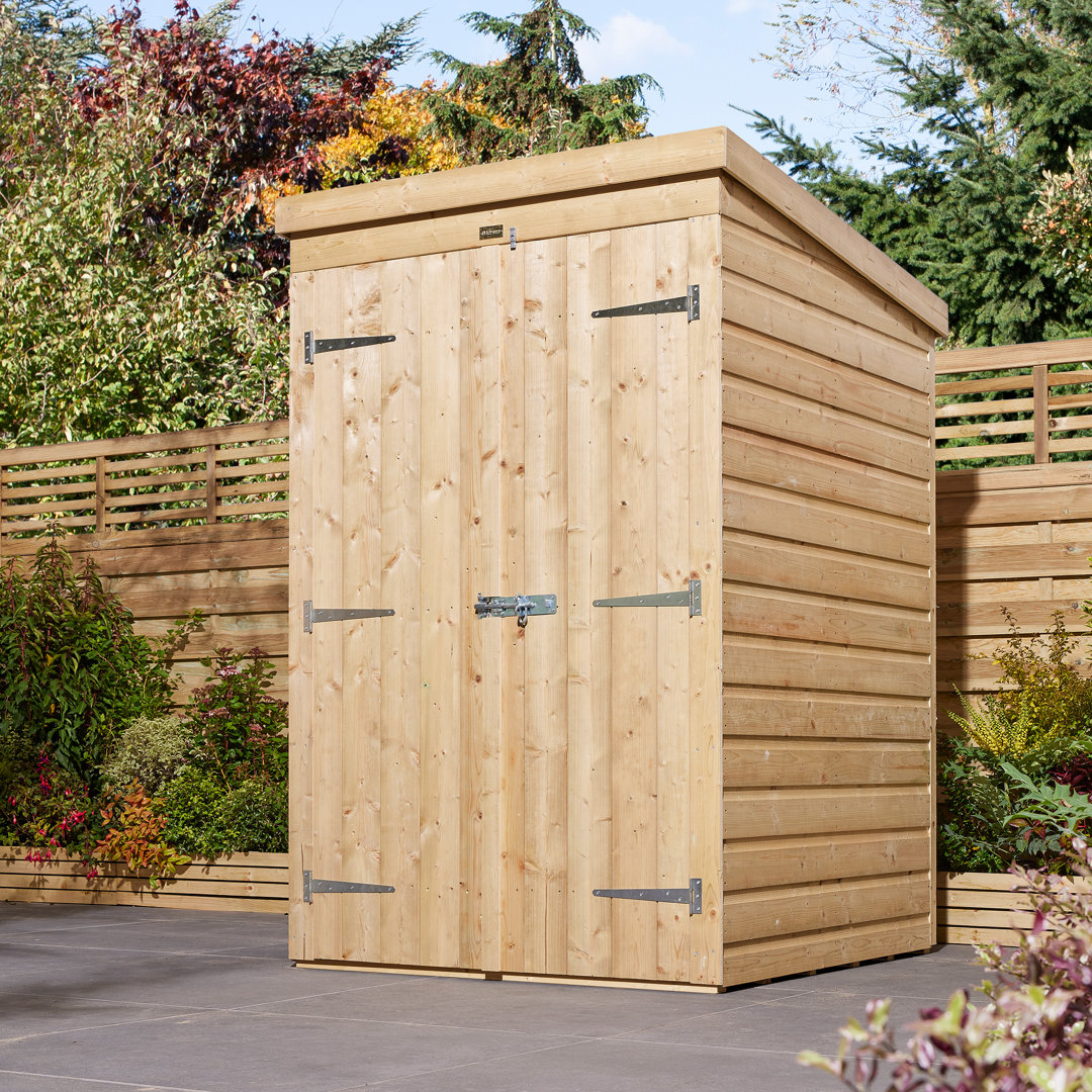 Rowlinson 4x4 Shiplap Pent Shed Double Door