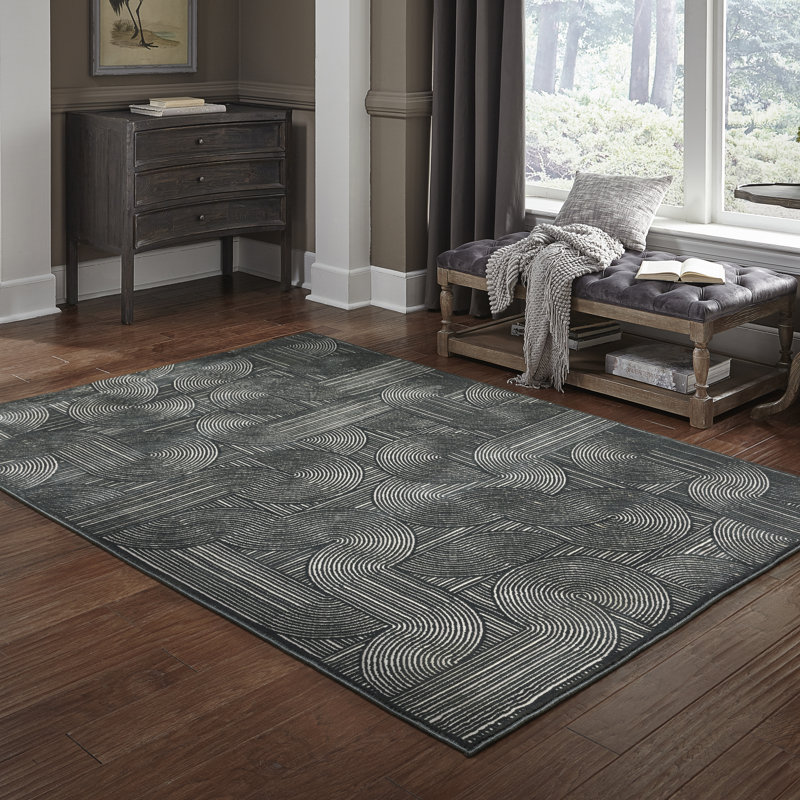 Tapis bleu Shadara, Rectangle 7 pi 11 po x 10 pi