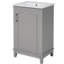 Meuble-lavabo de salle de bain avec lavabo en céramique - bois massif +, armoire de 20 po, charnières à fermeture en douceur, style élégant-1165349582-1165349587