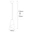 Luminaire suspendu conique à 1 lumière Palomares