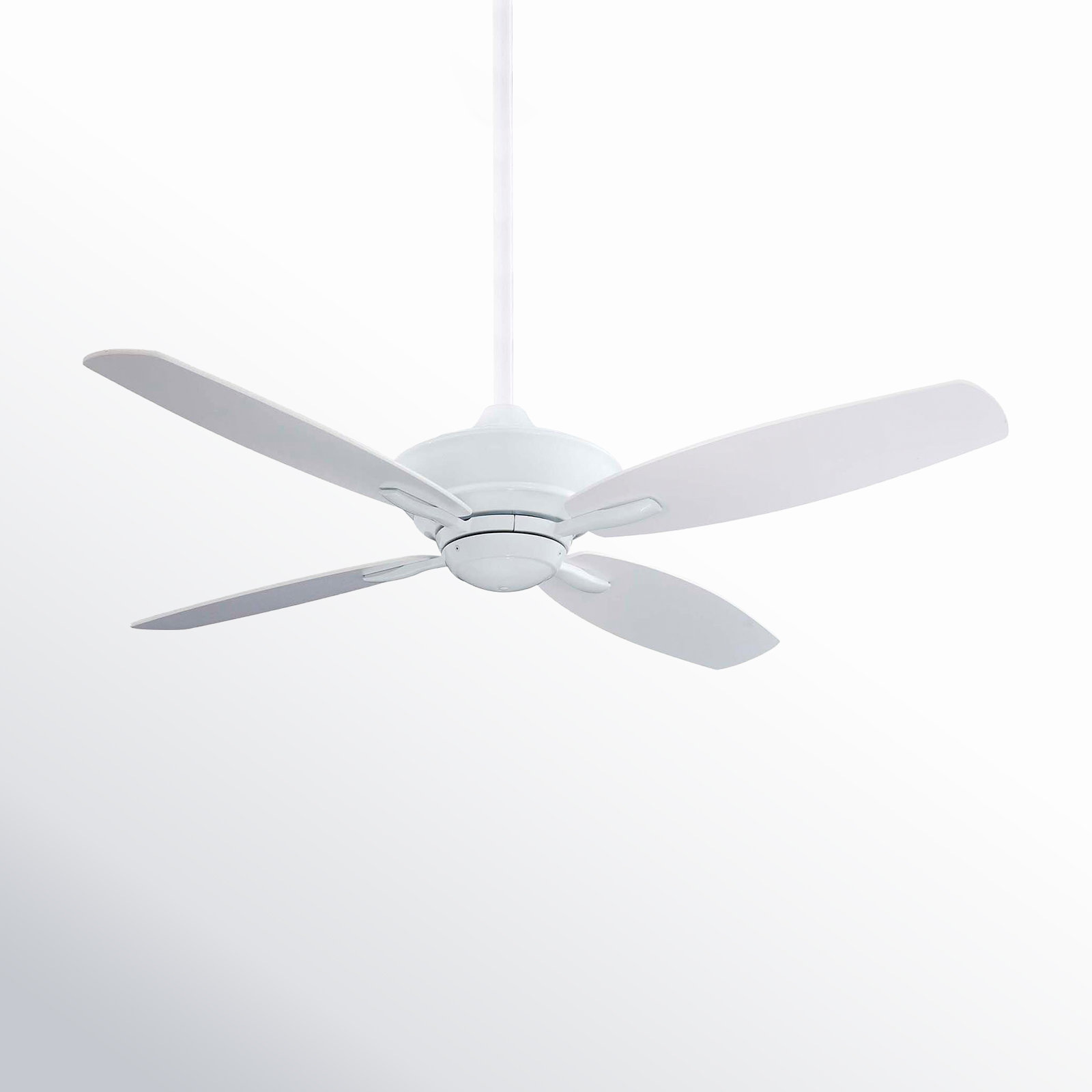 New Era 52" Ceiling Fan, White with White Blades