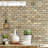 Rustic Amber Slate 1x2 Tumbled Subway Mosaic Tile