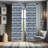 Fish Curtains, Inspired Geometric Aquarium Geometric Pattern Cartoon Style, Window Treatments 2 Panel Set For Living Room Bedroom Decor, Slate And Cadet Blue Tan Semi-Sheer Rod Pocket Sliding Panel-2002148762