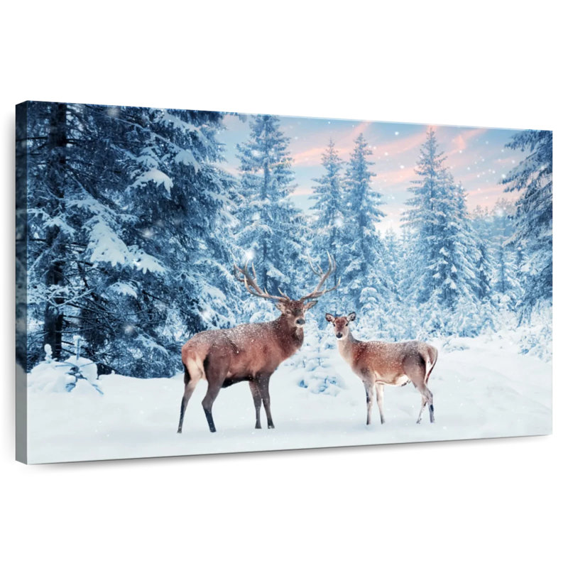 Winter Wonderland Deer, 8" H x 12" W