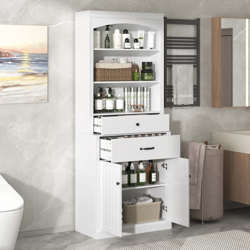 Armoire de rangement pour salle de bain avec tablette réglable