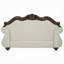 Causeuse Reese, cerisier brun classique sculpté, coussins beiges, 69 po