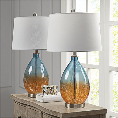 Ombre Glass Table Lamp, Set Of 2