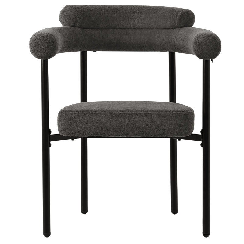 Set Of Chairs With Armrest, 4, Grey