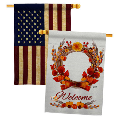 Double Sided 40'' H x 28'' W Polyester House Flag