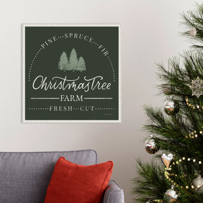 «Vintage Christmas Sign I» par Becky Thorns, reproduction d'art sur toile encadrée