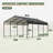 12x20 FT Heavy Duty Outdoor Metal Carport, Galvanized Steel Car Shelter