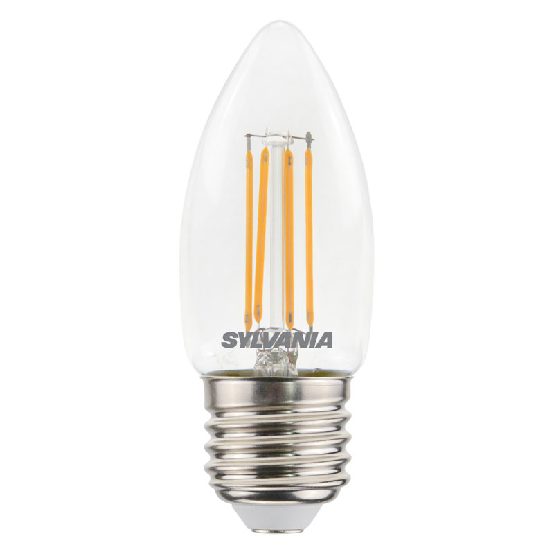 Sylvania ToLEDo RT Candle LED Filament Candle Light Bulb E27 470 Lumens Warm White 2700K Dimmable