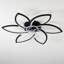 Ventilateur de plafond encastré discret de 30 po à motif floral noir avec télécommande et éclairage