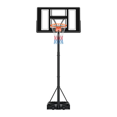 Système de cerceau de basketball réglable réglable, but extérieur de 4,4 pi à 10 pi de hauteur avec panneau arrière en PC et roulettes pour l'allée