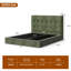 Lit plateforme tapissier touffeté-130118655-130118653