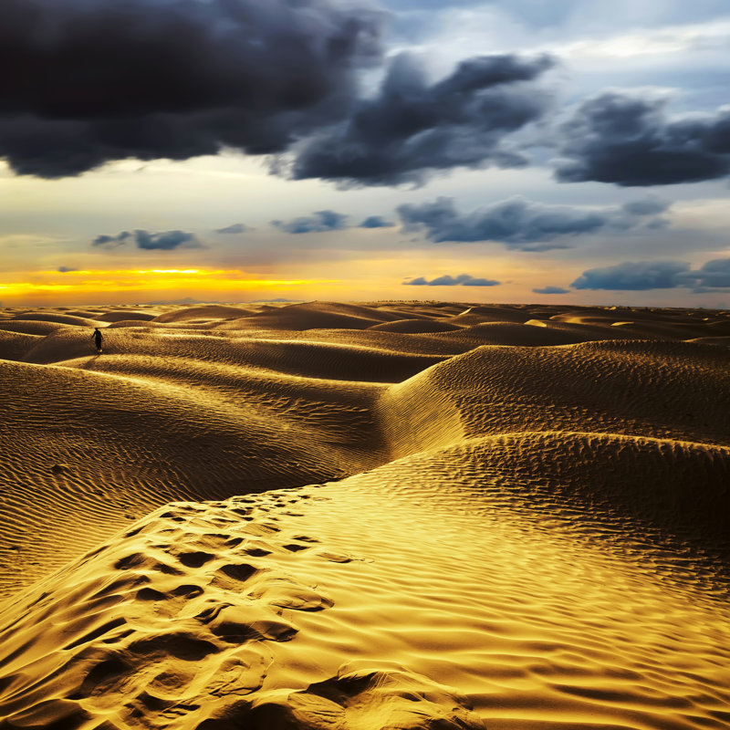 Sahara - photographie sur toile tendue, H 12 po x l 12 po