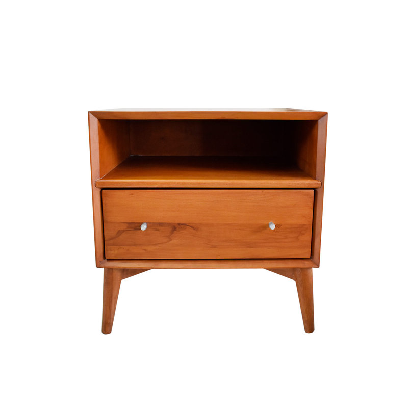 Heulyn 55cm W Solid Wood Bedside Table
