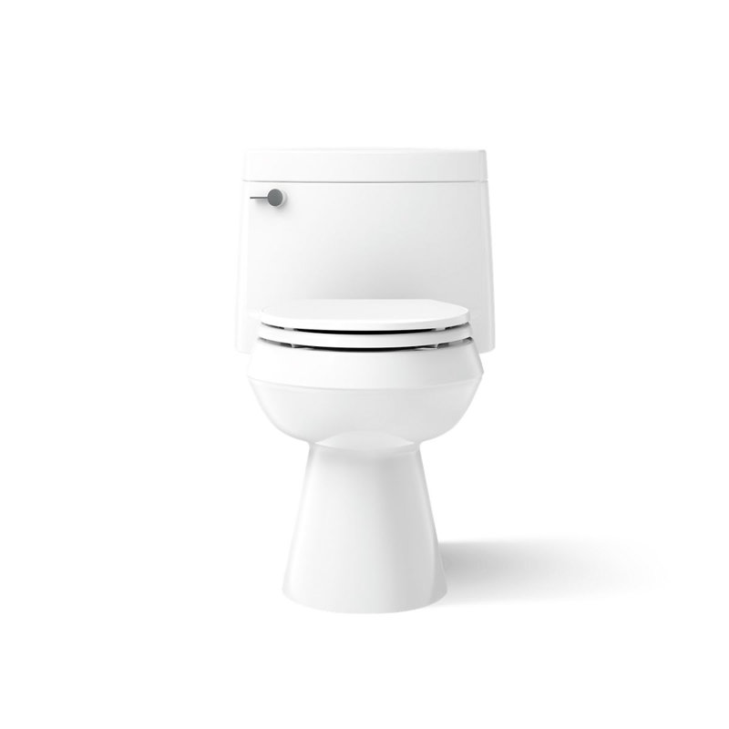 Cimarron® 1.28 GPF Water Efficient Elongated One-Piece toilet (Seat Included), White, Left-Hand
