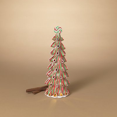 Graceful 13.5 in H Battery Operated Lighted Clay Dough Holiday Candy Tree