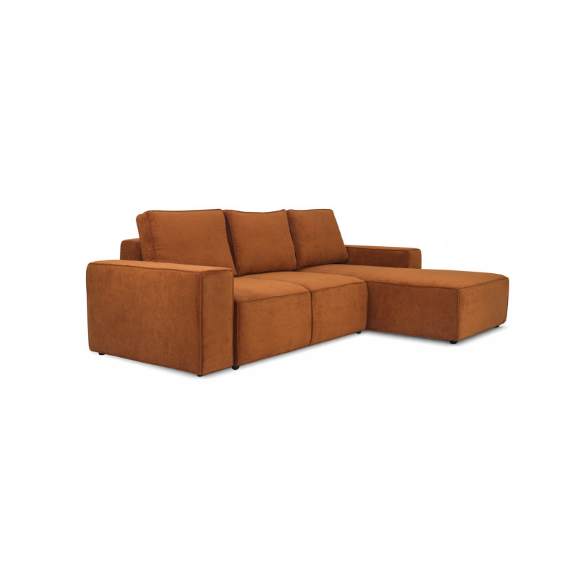 4 Seater Corner Sofa, Orange