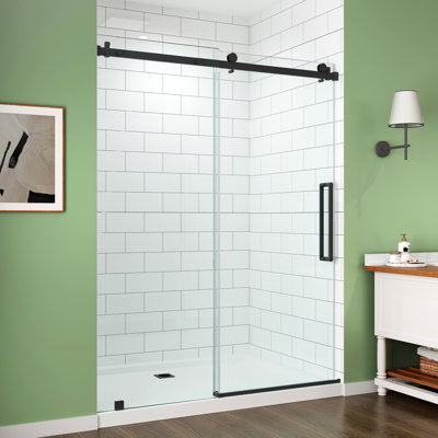 Pistis 56" - 60" W x 76" H Single Sliding Frameless Shower Door
