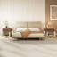 Modern Wood Nightstand With Walnut Veneer And Stainless Steel Leg-474520137
