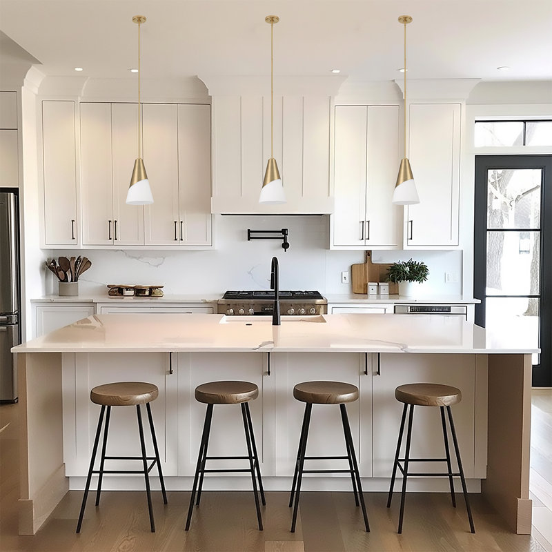 Brian Patrick Flynn Tori 1 Light Pendant, Vibrant Gold