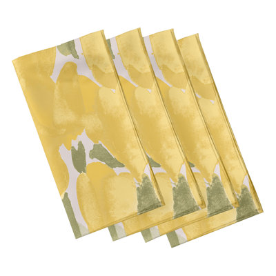Polyester Floral Square Napkin