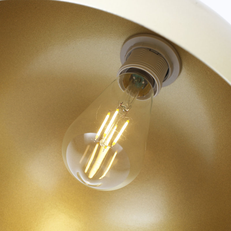 Luminaire suspendu en forme de dôme à 3 lumières pour îlot de cuisine 11,81 po (ensemble de 3), 3, Doré