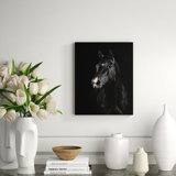 Black Horse Face Print