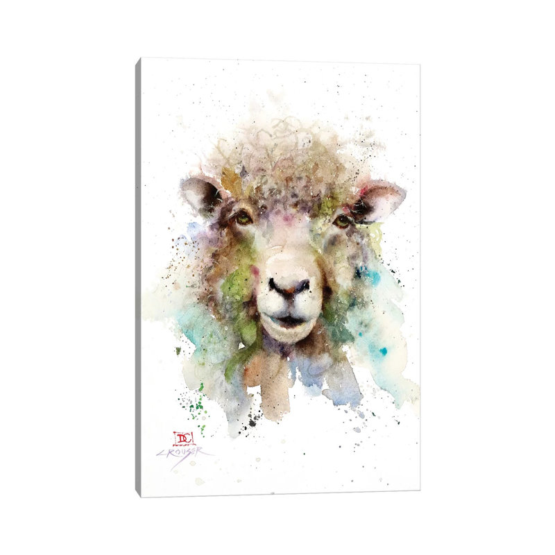 Sheep by Dean Crouser - Wrapped Canvas Print, 20.32 cm H x 30.48 cm W