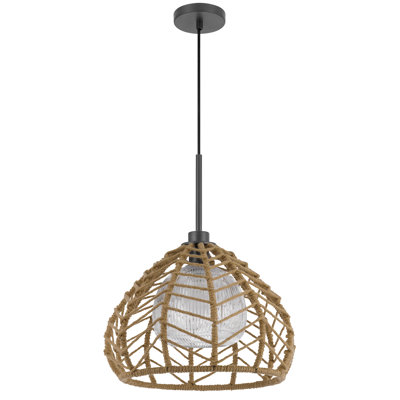 Luminaire suspendu dôme gris anthracite à 1 lumière Unicoi