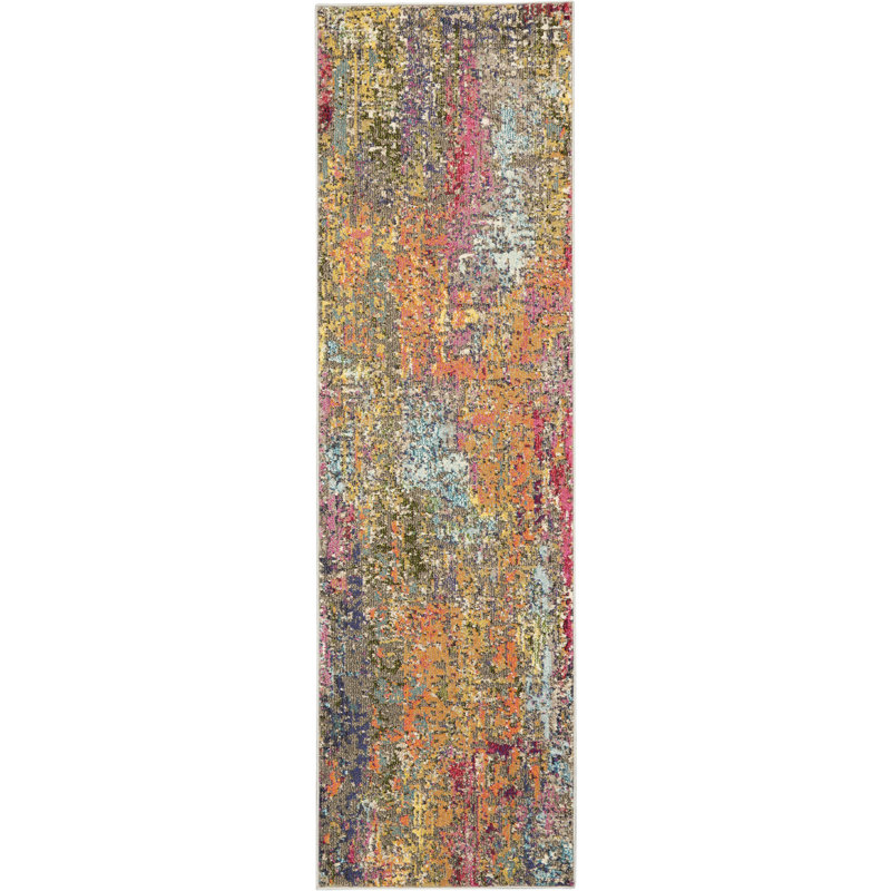 Lucrezia Abstract Area Rug, Runner 66cm x 305cm