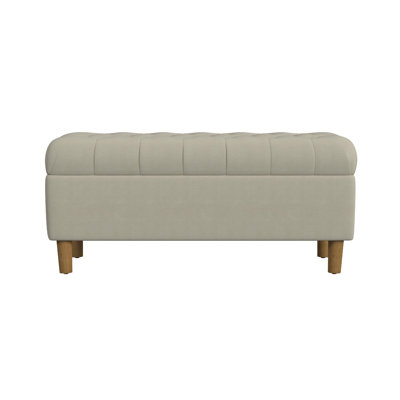 Banc de rangement à couvercle rabattable rembourré
