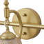 3-Lamp Gold Adjustable Glass Vanity Light