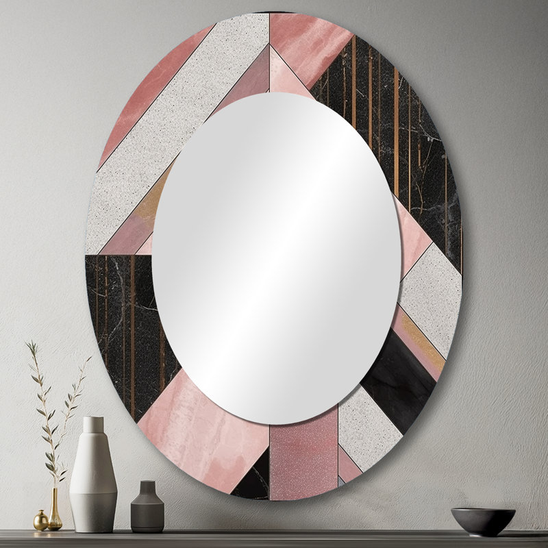 Kincheloe - Miroir abstrait en métal, 43 po x 33 po