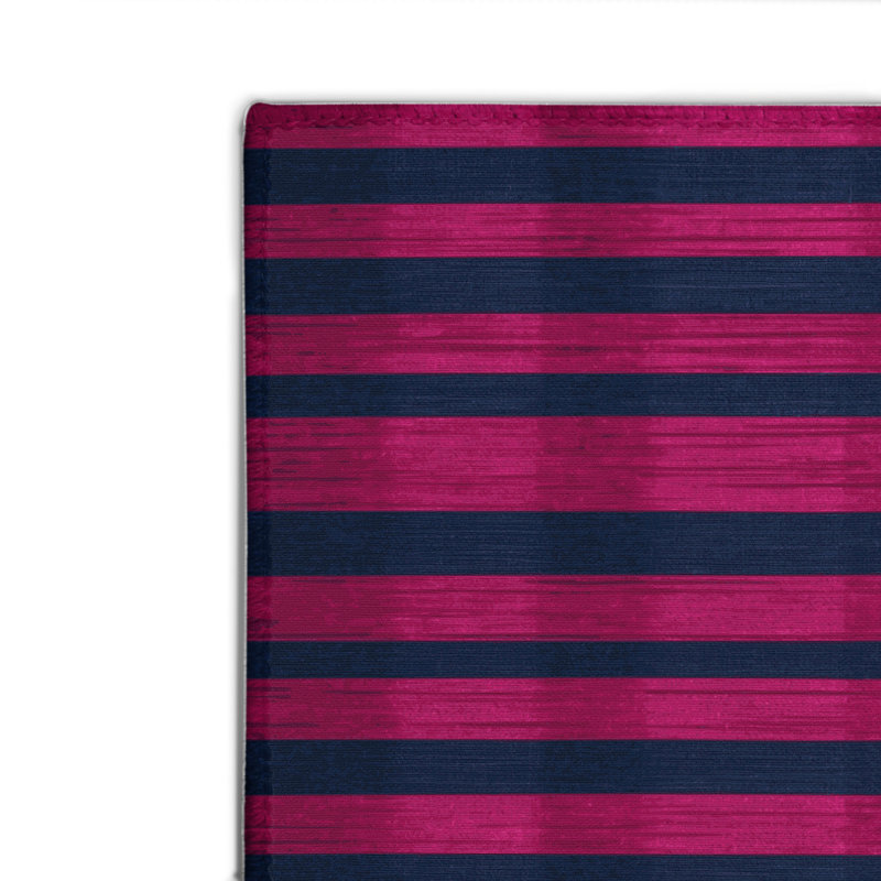Tapis intérieur / extérieur bleu HorizontalStripes, Rectangle 4pi x 6 pi