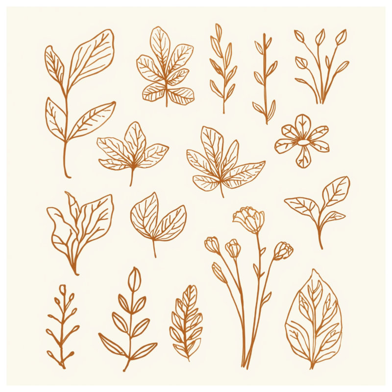 Tapis de bain Botanical Line Art, L 24 po x L 17 po