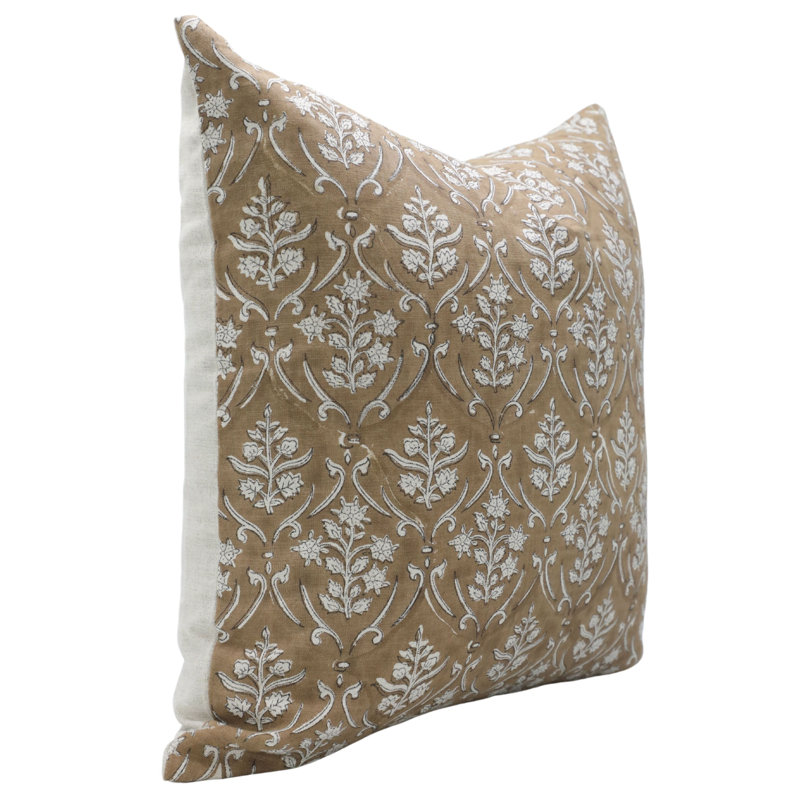 Housse de coussin réversible intérieur / extérieur Floral Linen, H 20 po x l 14 po, Rectangle