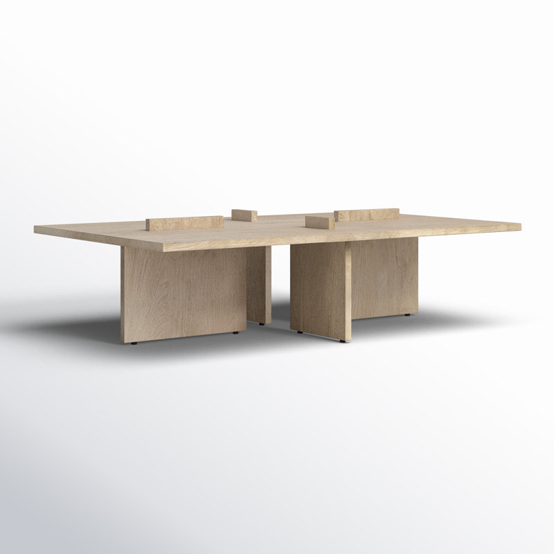 Dalina Solid Wood Single Coffee Table, Light Brown