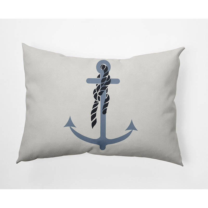 Nautical Nights Nautical Nights Graphic Print Throw Pillow, Dusty Smoke, 14" x 20"