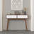 Modern Entryway Table with Carved Panel Drawers, Console Table with Storage Space and Wood Legs