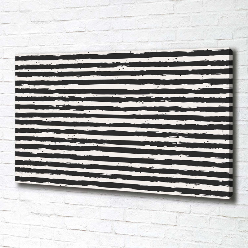 Black And White Stripes - Wrapped Canvas Print