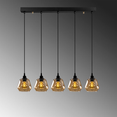 Prickett 5 - Light Black Kitchen Island Pendant