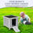 Outdoor Weatherproof Cat & Rabbit Hutch with Removable Ramp for Chickens, Ducks, Small Pets - Gray-55795449