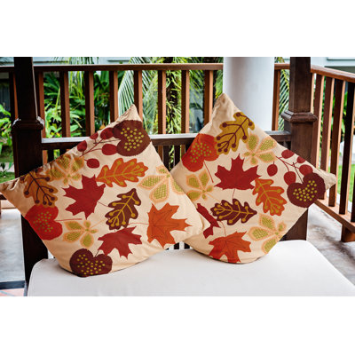 Floral Outdoor Reversible Throw Pillow