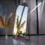 Très grand miroir de plancher arqué en métal pleine longueur avec support, miroir mural ou incliné pour chambre à coucher, salle de gym à domicile, salon, entrée-1200067746-1200067745